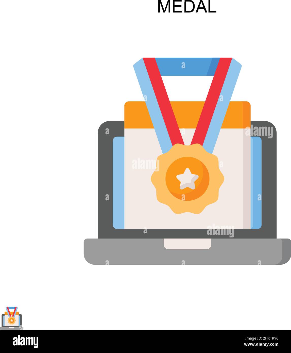 Medal Simple vector icon. Illustration symbol design template for web ...
