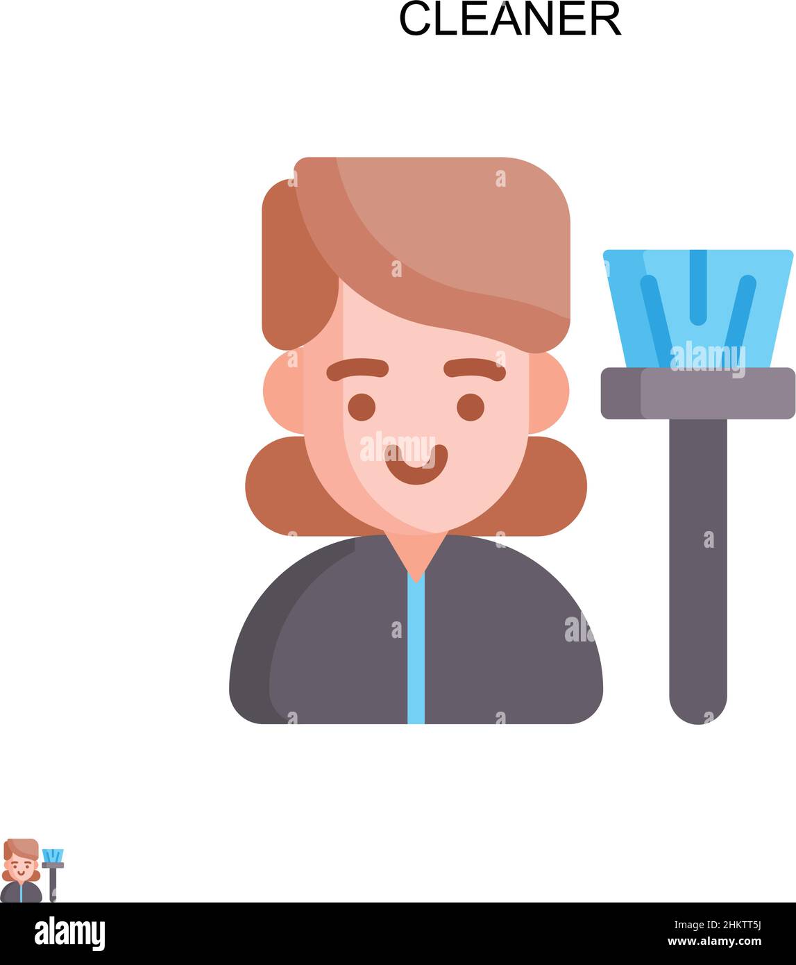 Cleaner Simple vector icon. Illustration symbol design template for web ...
