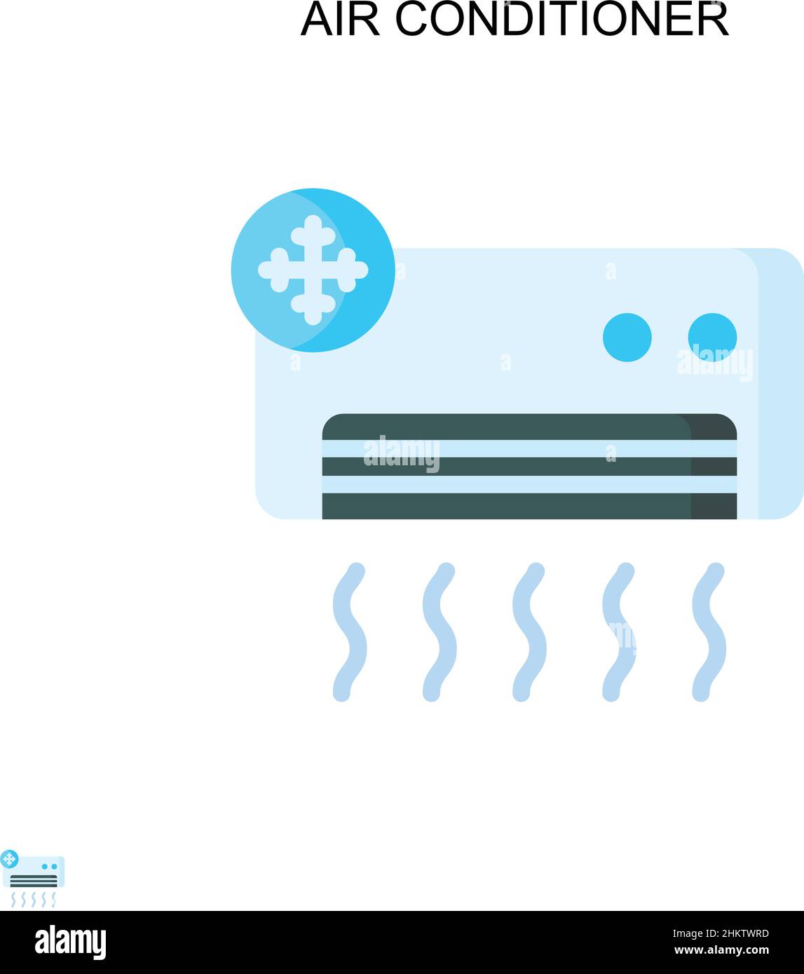 Air conditioner Simple vector icon. Illustration symbol design template
