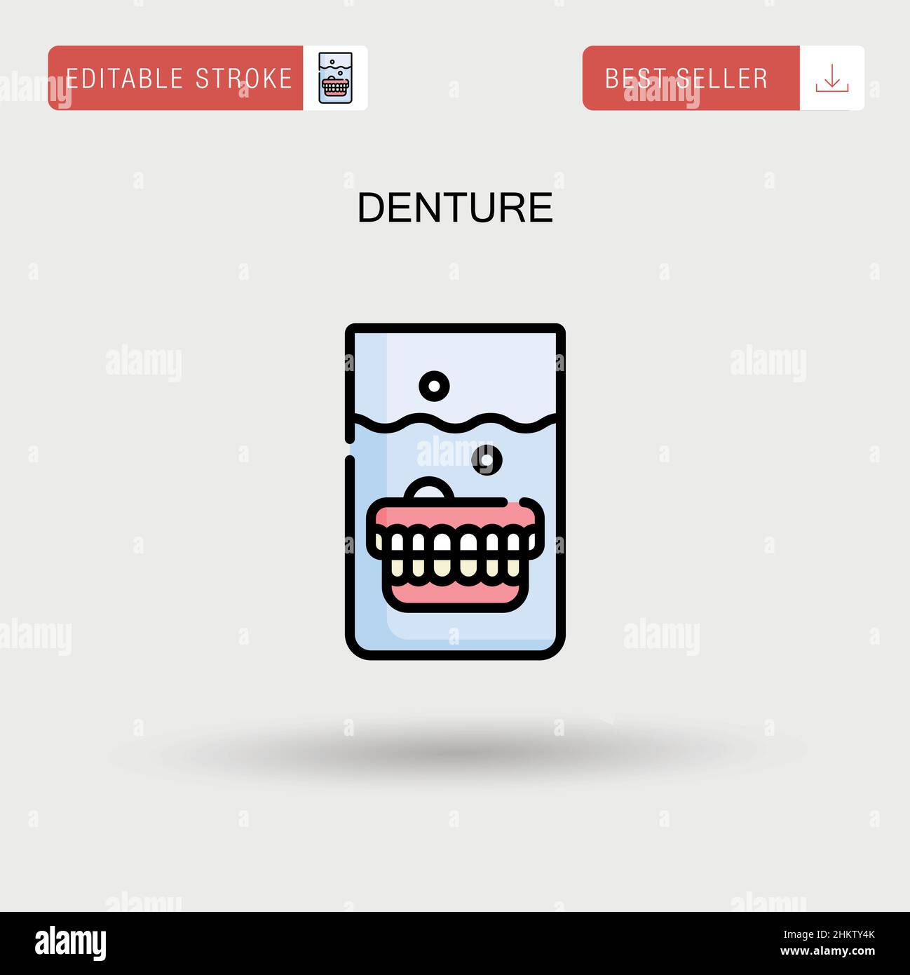 Denture Simple vector icon Stock Vector Image & Art - Alamy