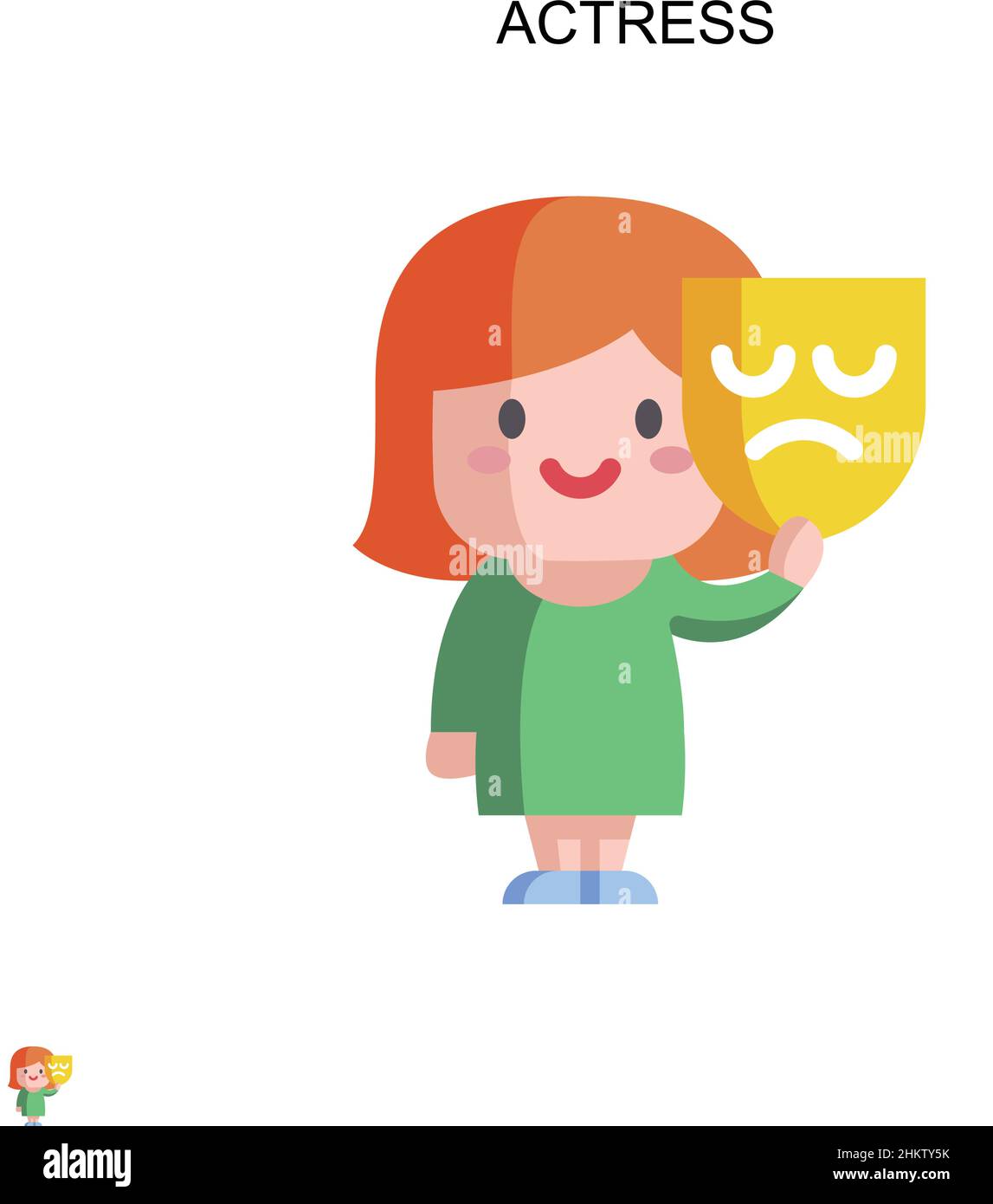 Actress Simple vector icon. Illustration symbol design template for web mobile UI element. Stock Vector