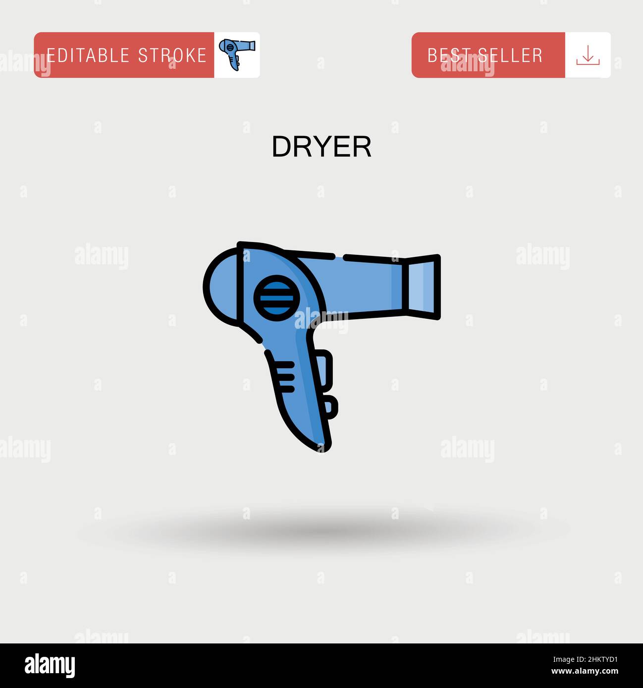 Dryer Simple vector icon. Stock Vector