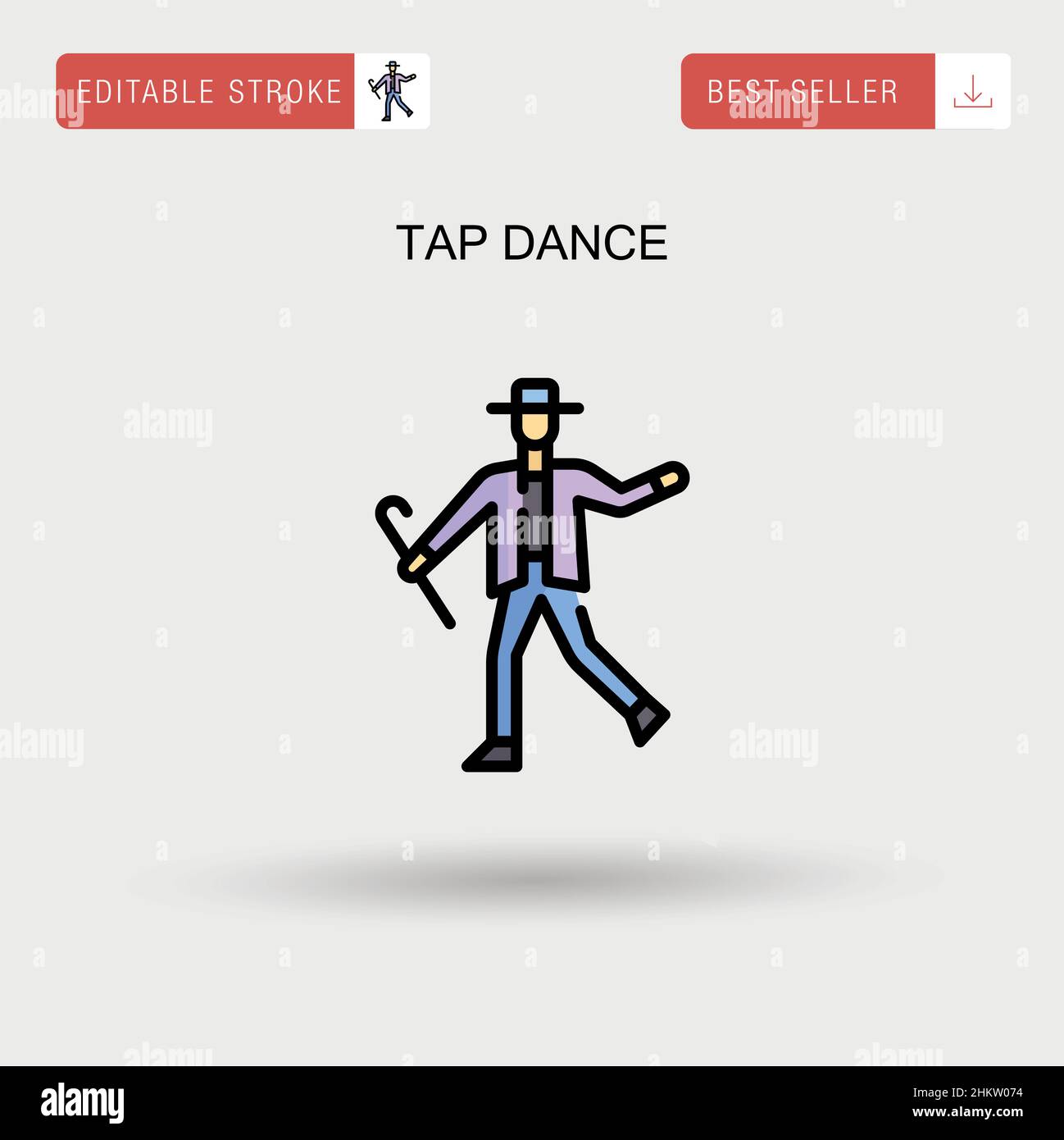 Tap dance Simple vector icon. Stock Vector