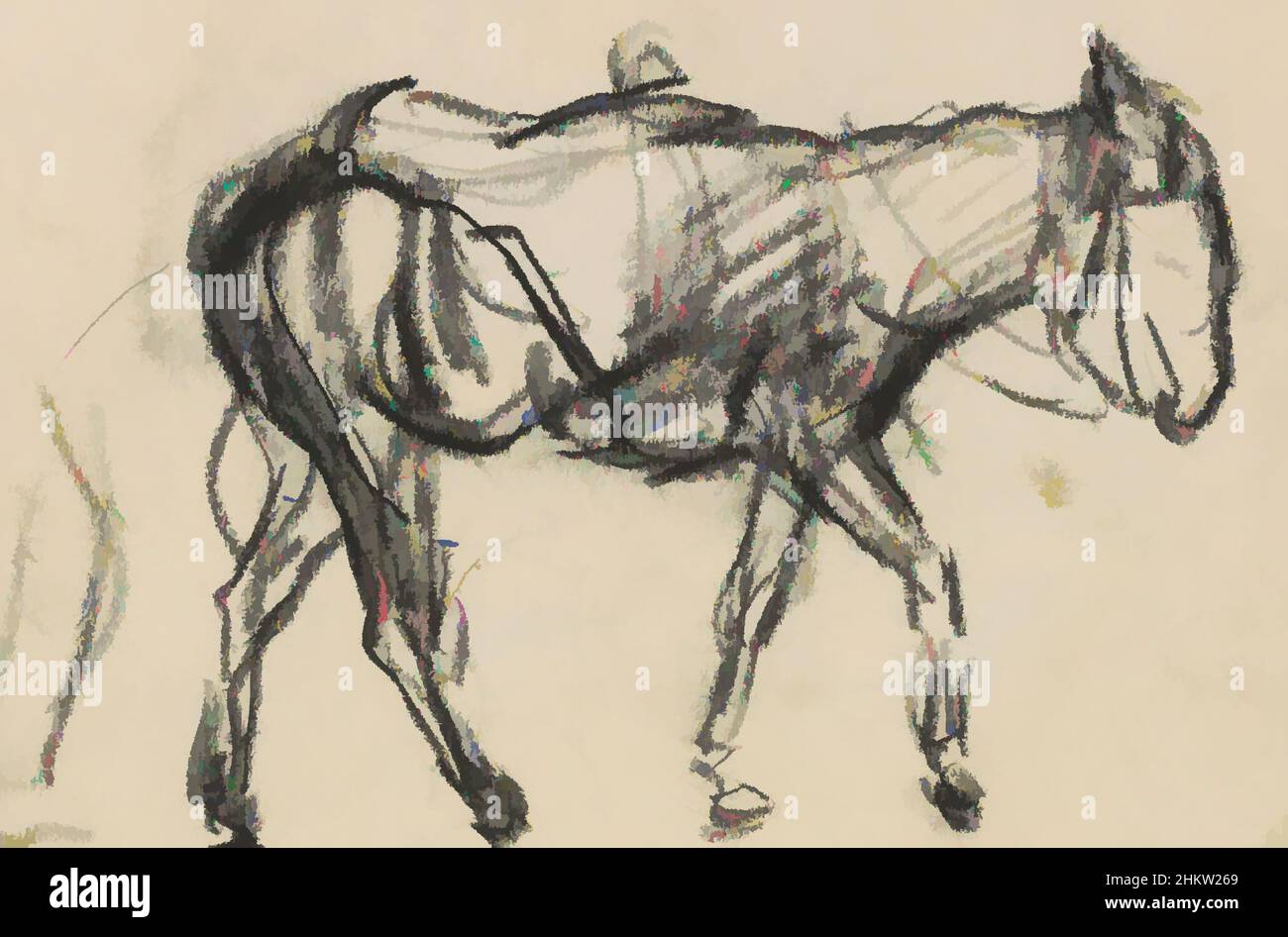 Art inspired by Donkey, Classic works modernized by Artotop with a ...