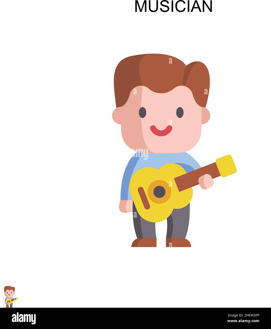 Musician Simple vector icon. Illustration symbol design template for ...