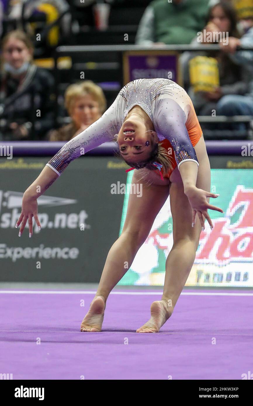 Baton Rouge, LA, USA. 05th Feb, 2022. Auburn's Sunisa Lee performs her  floor routine during NCAA Gymnastics action between the Auburn Tigers and  the LSU Tigers at the Pete Maravich Assembly Center