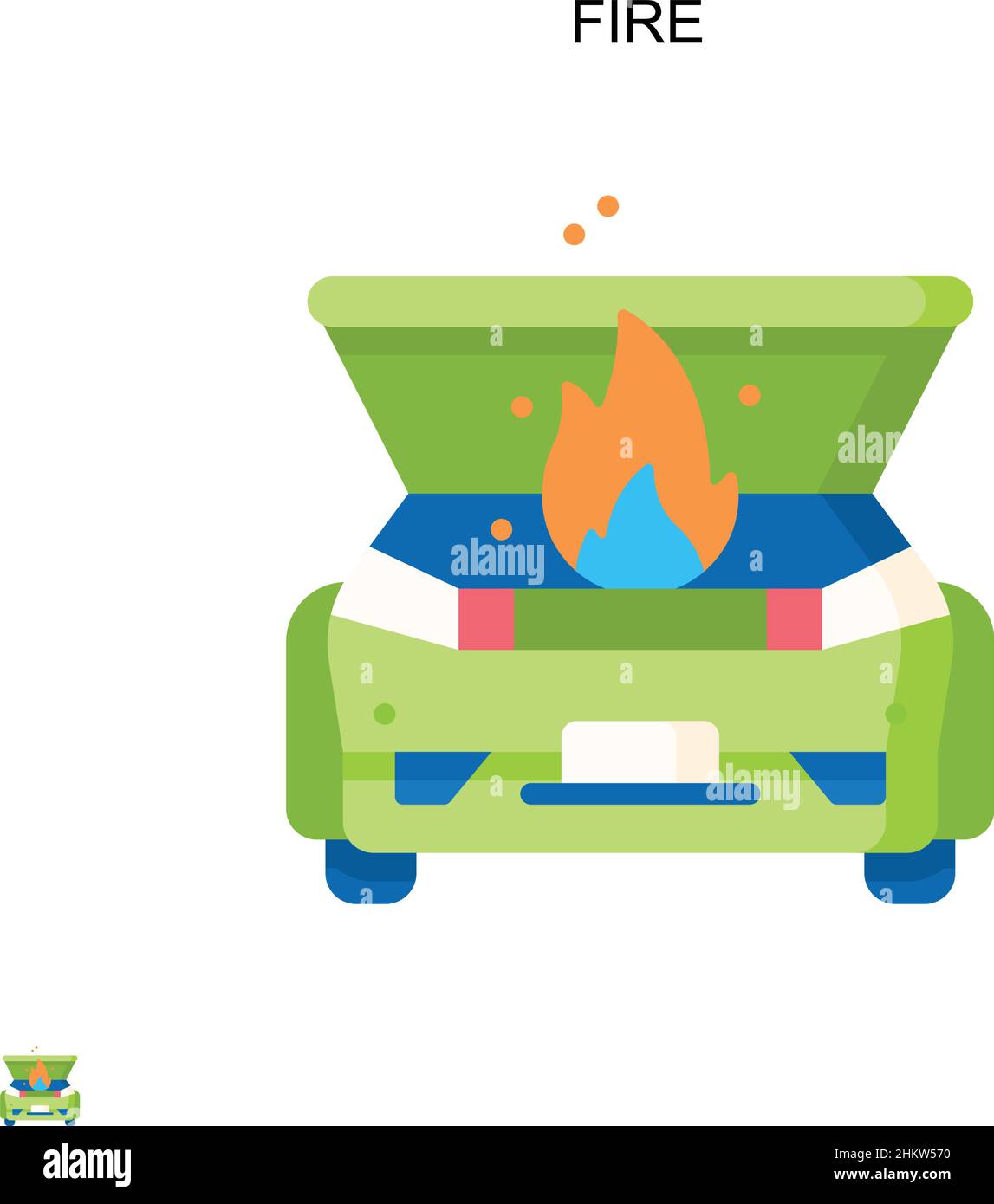 Fire Simple vector icon. Illustration symbol design template for web ...