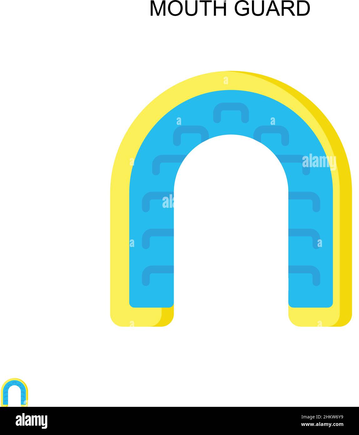 Mouth guard Simple vector icon. Illustration symbol design template for ...