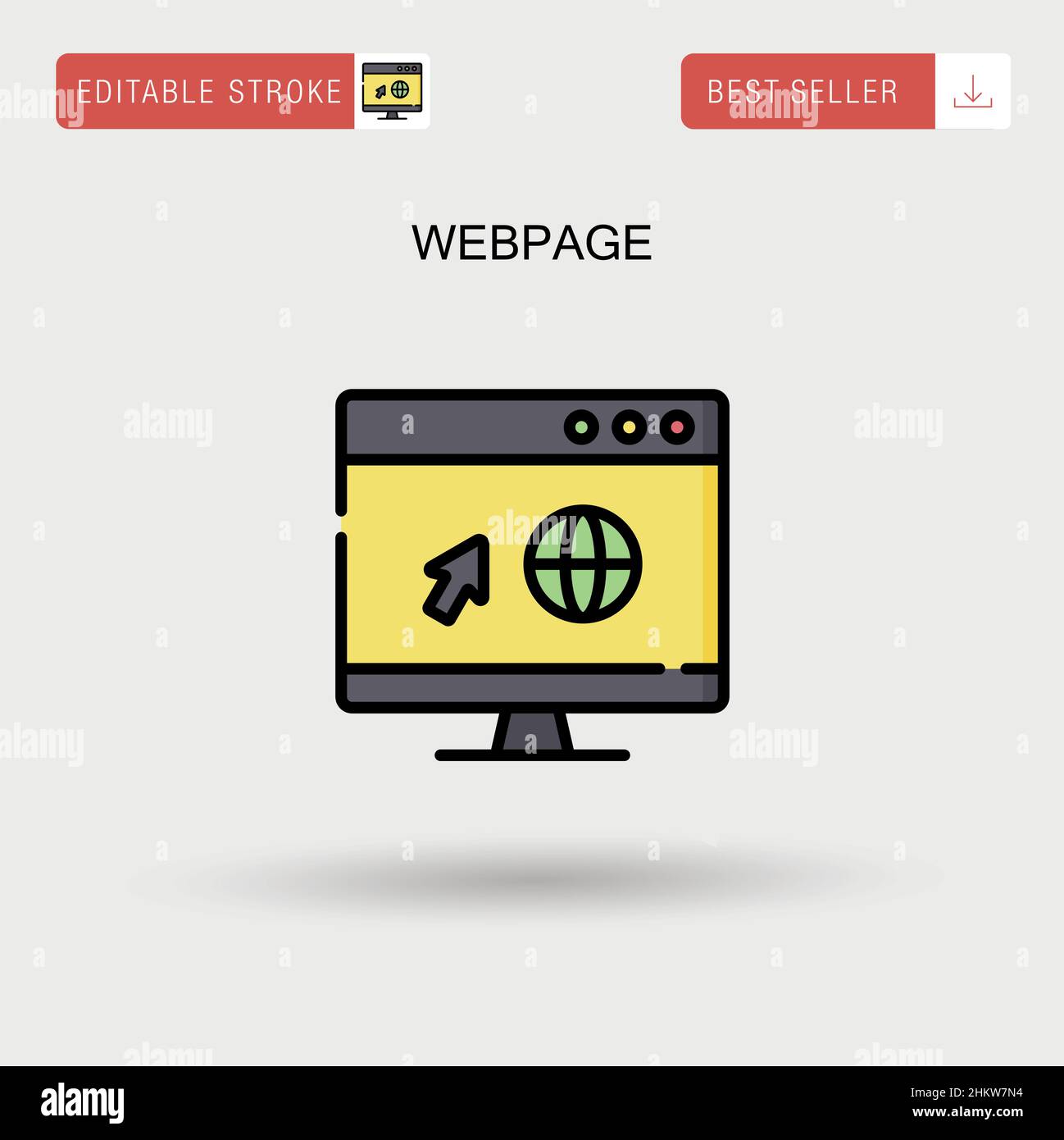Webpage Simple vector icon. Stock Vector