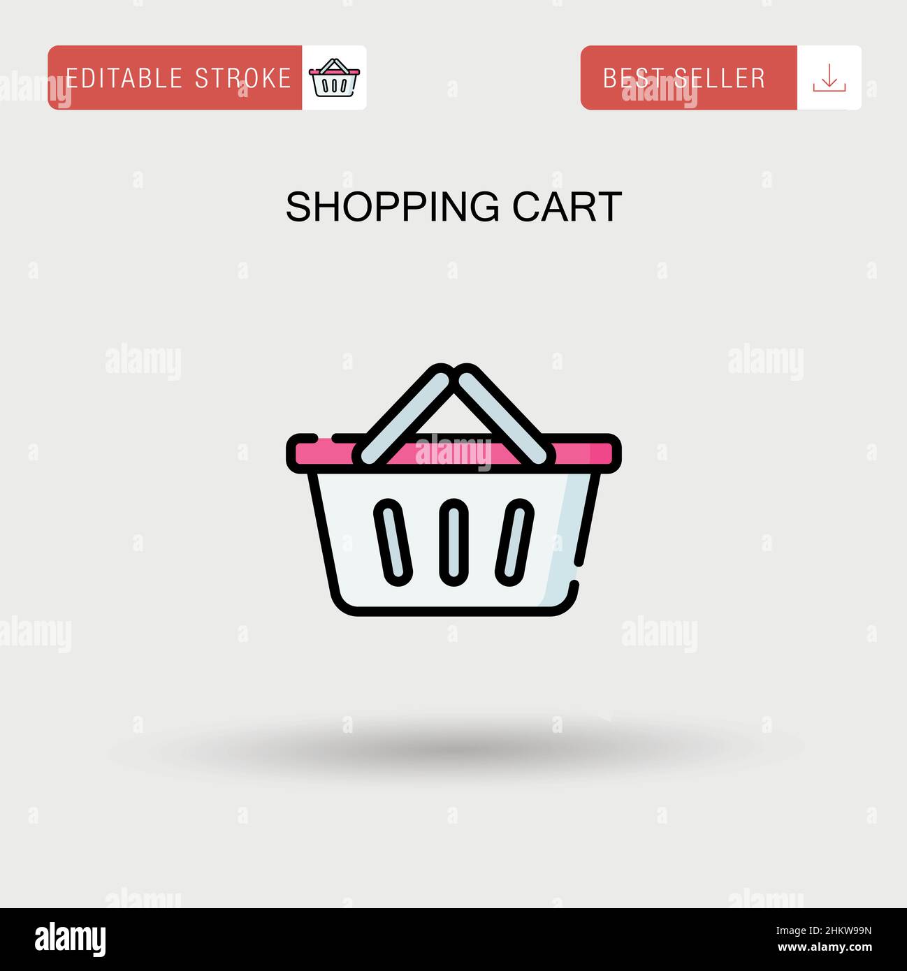 Shopping cart icon symbol 3d Stock Vector Images - Alamy