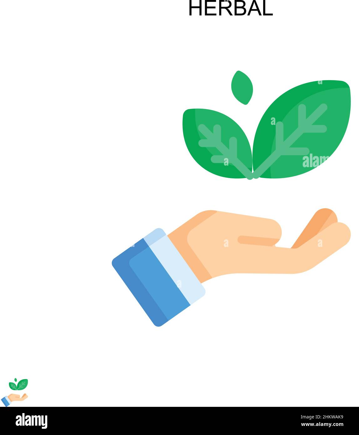 Mint Leaf Plant Icon, Simple Style Stock Vector - Illustration of