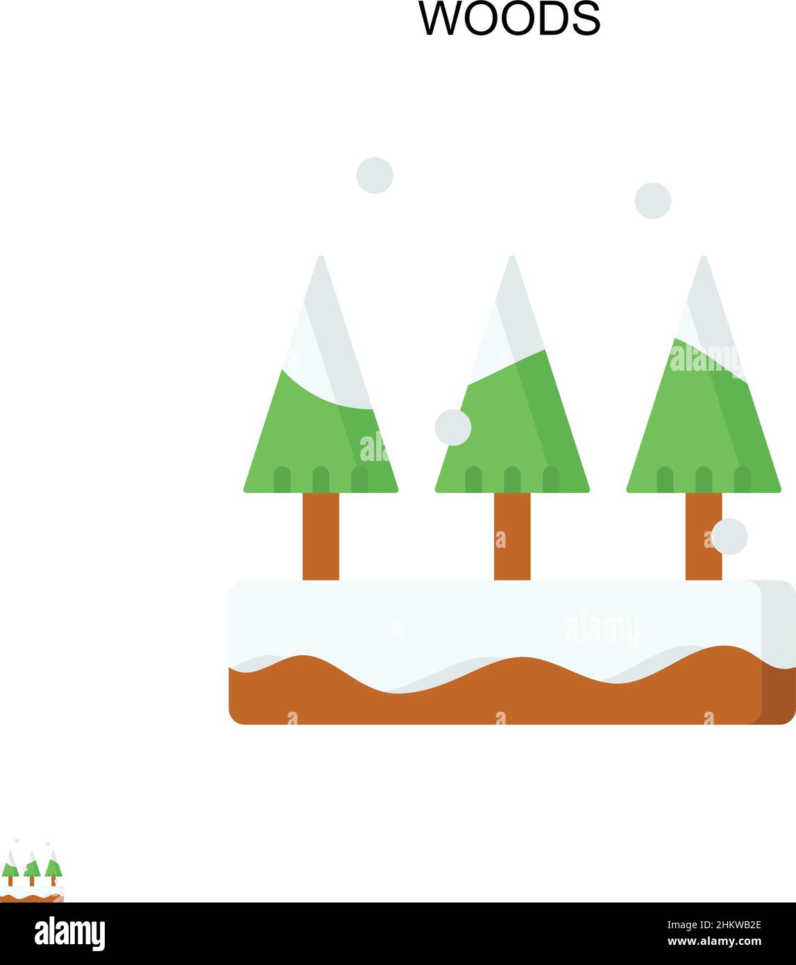 Woods Simple vector icon. Illustration symbol design template for web ...