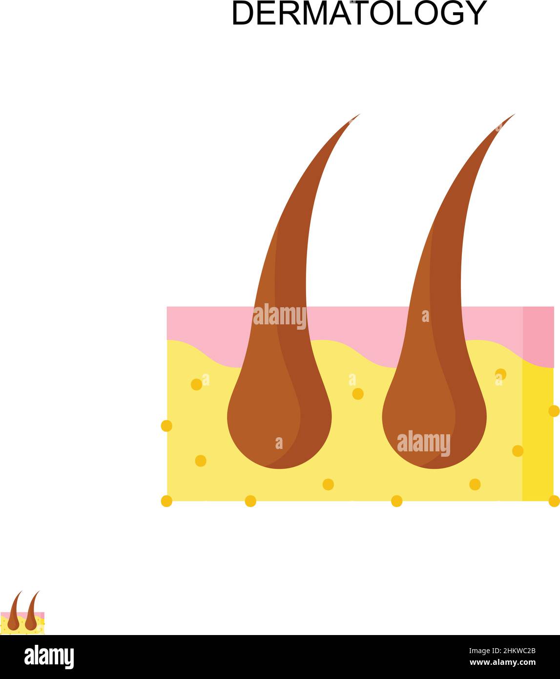Dermatology Simple vector icon. Illustration symbol design template for ...
