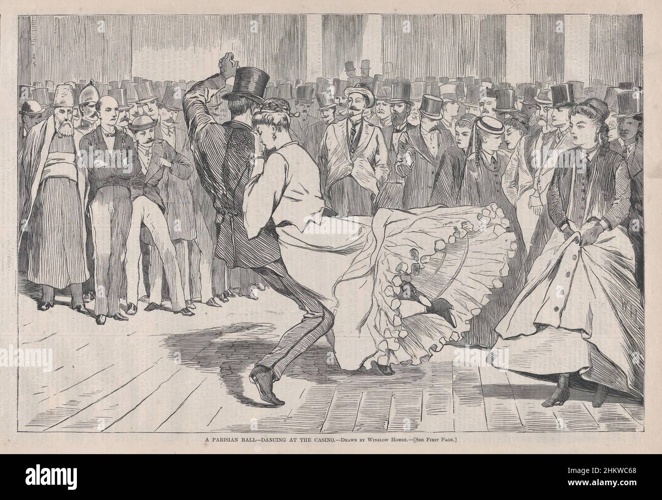 A Parisian Ball – Dancing at the Casino – Drawn by Winslow Homer (Harper's Weekly, Vol. XI) MET DP875297 Stock Photo