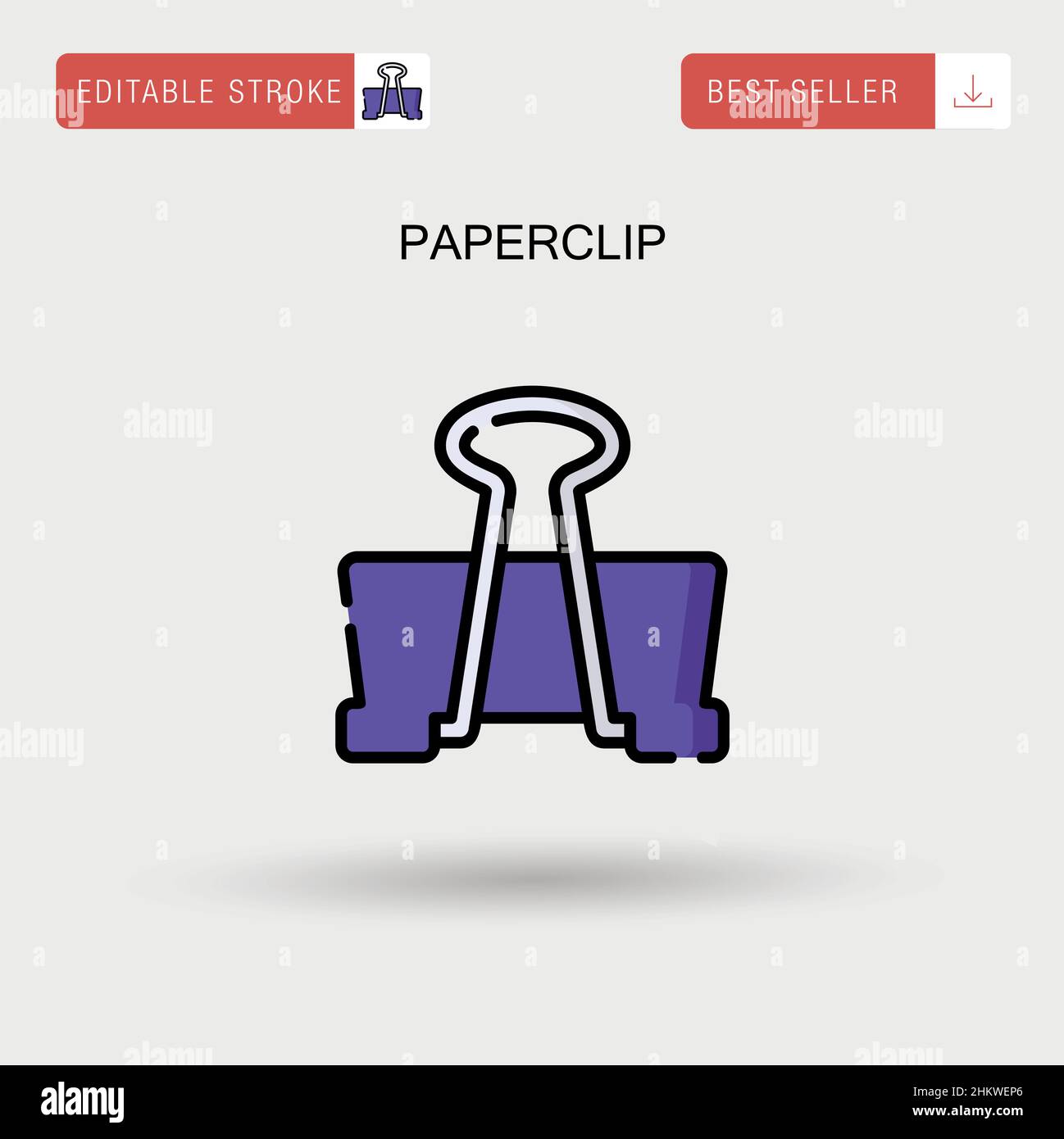 Paperclip Simple vector icon Stock Vector Image & Art - Alamy