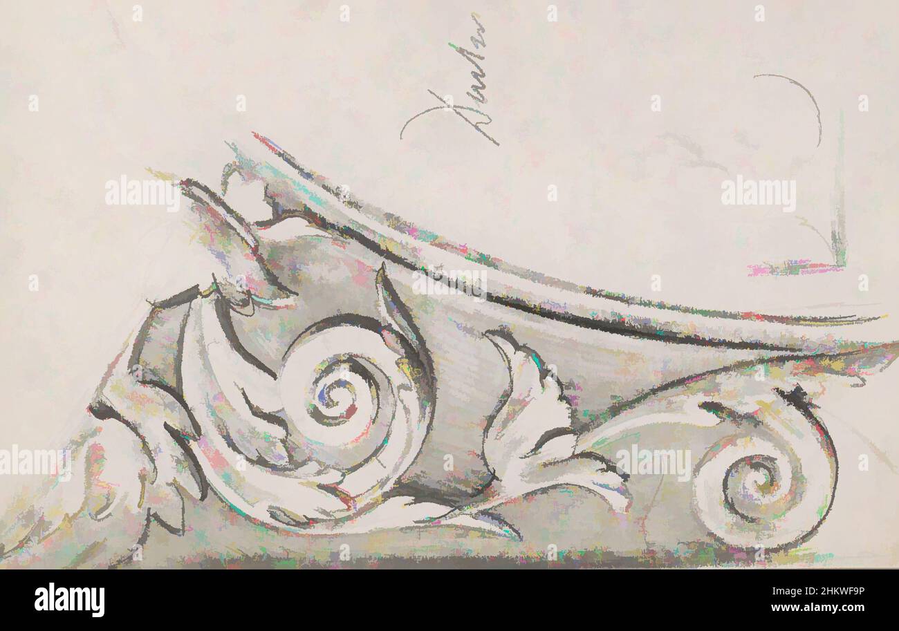 Art inspired by German scroll with acanthus leaves, after Jac van Looij ...