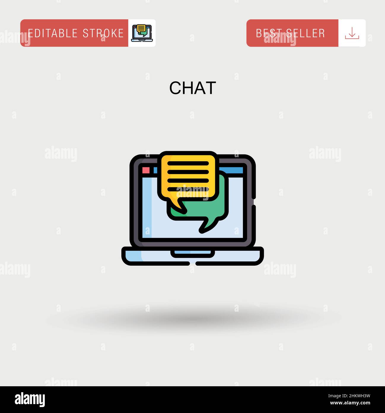 Chat Simple vector icon Stock Vector Image & Art - Alamy