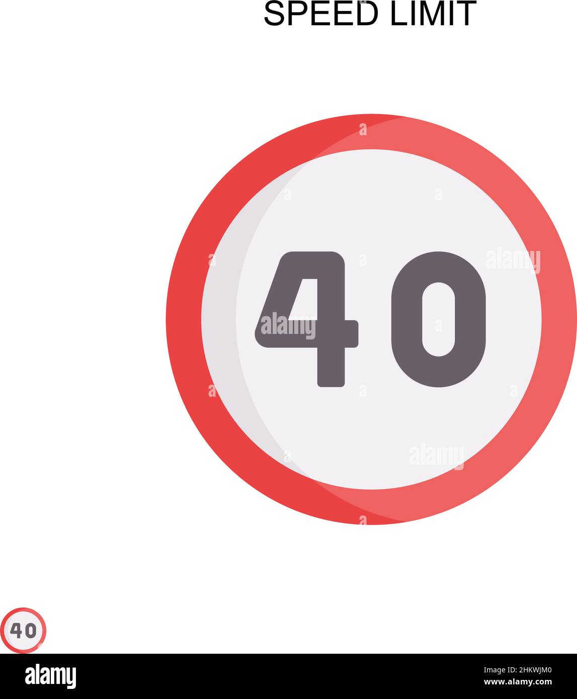 Speed limit Simple vector icon. Illustration symbol design template for web mobile UI element