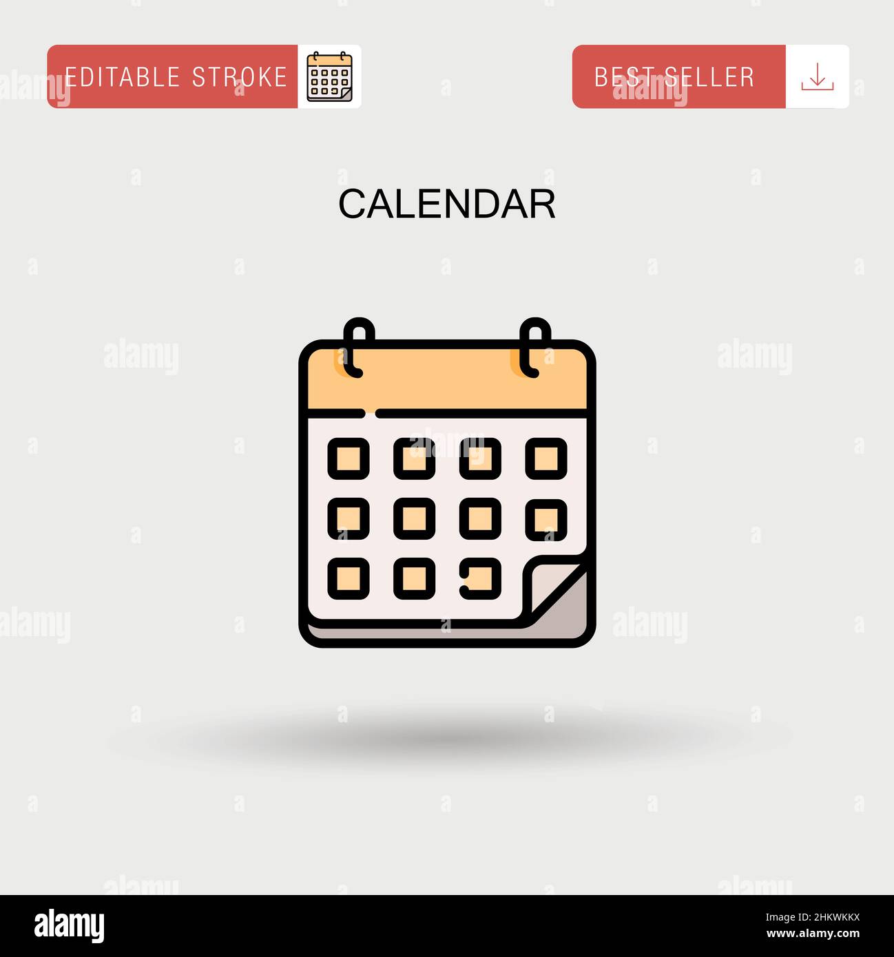 Calendar Simple vector icon Stock Vector Image & Art - Alamy