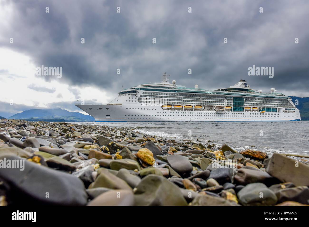 Alaska cruise Inside Passage to Ketchikan Stock Photo