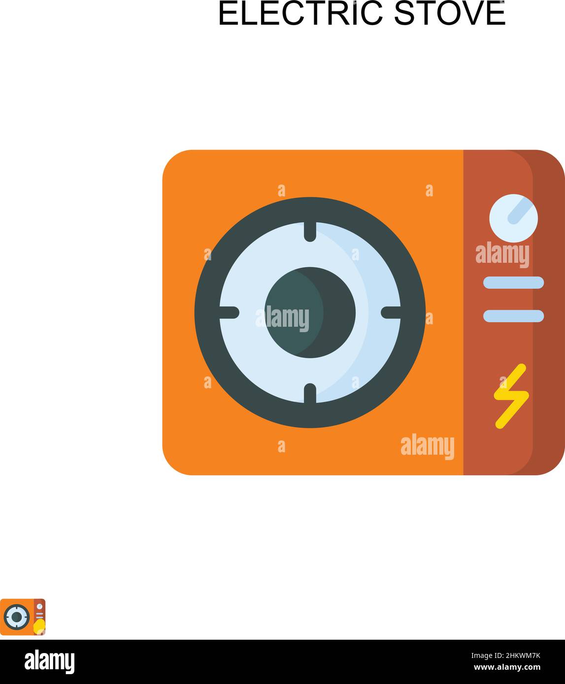 Electric stove Simple vector icon. Illustration symbol design template for web mobile UI element. Stock Vector