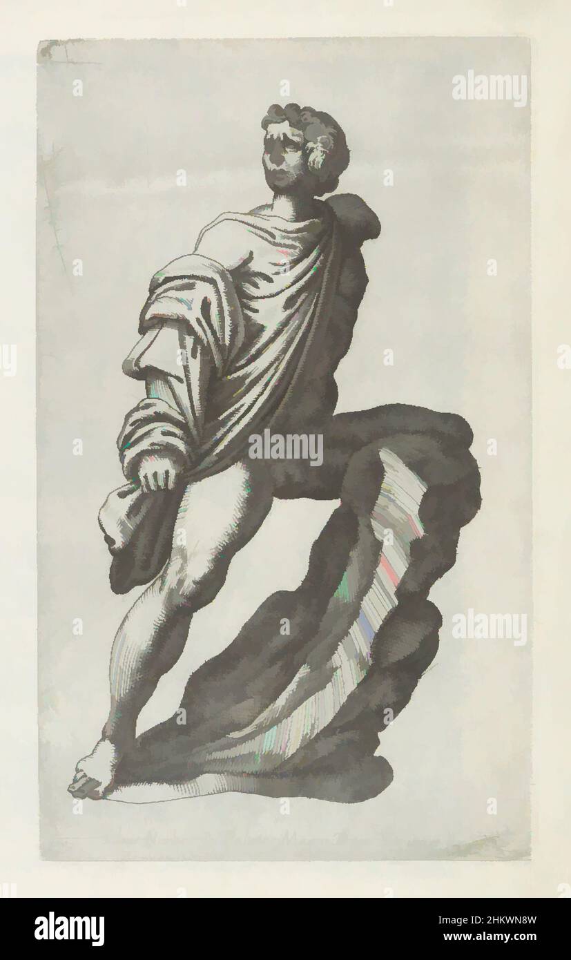 Art inspired by Sculpture of a son of Niobe, Filius Niobes in palatio magni ducis Etruriae, Antique sculptures in Rome (series title), Antiquarum statuarum urbis Romae quae in publicis locis visuntur icones (series title), Caption in Latin. Print is part of an album., print maker, Classic works modernized by Artotop with a splash of modernity. Shapes, color and value, eye-catching visual impact on art. Emotions through freedom of artworks in a contemporary way. A timeless message pursuing a wildly creative new direction. Artists turning to the digital medium and creating the Artotop NFT Stock Photo