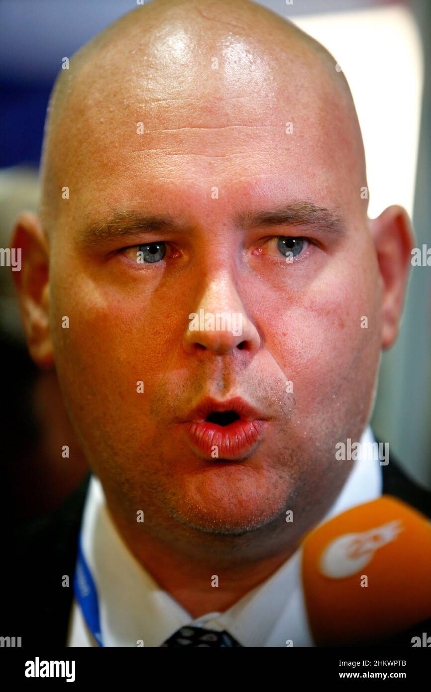 Hempstead, New York, USA, 20081015:   The final Presidential Debate held at the Hofstra University on Long Island. McCain campaign manager Steve Schmidt.  Photo: Orjan F. Ellingvag/ Dagbladet/ Corbis Stock Photo