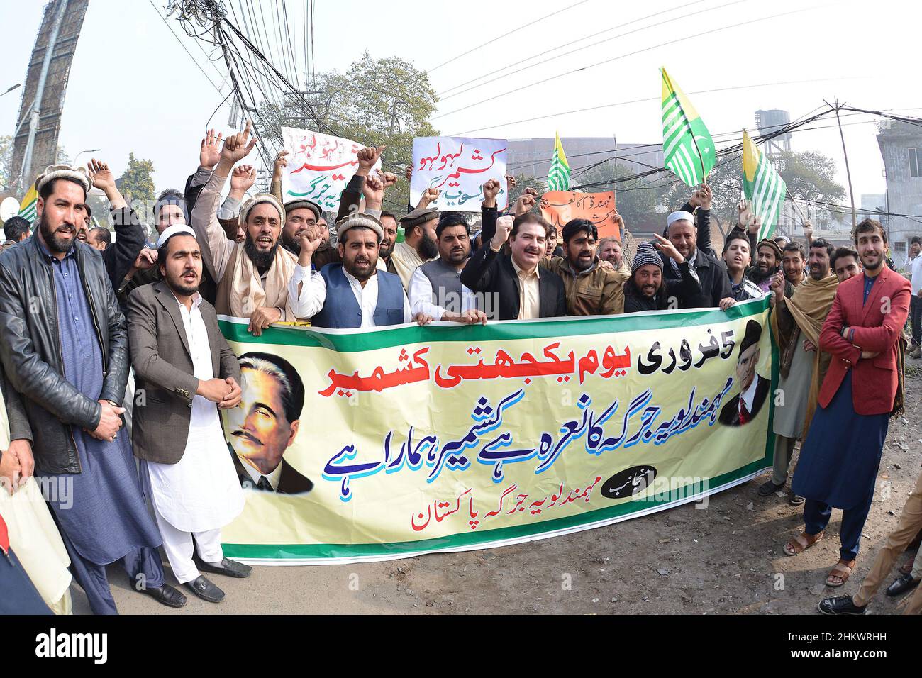 Chief of Tehreek-e-Labbaik Pakistan Hafiz Saad Hussain Rizvi addressing ...