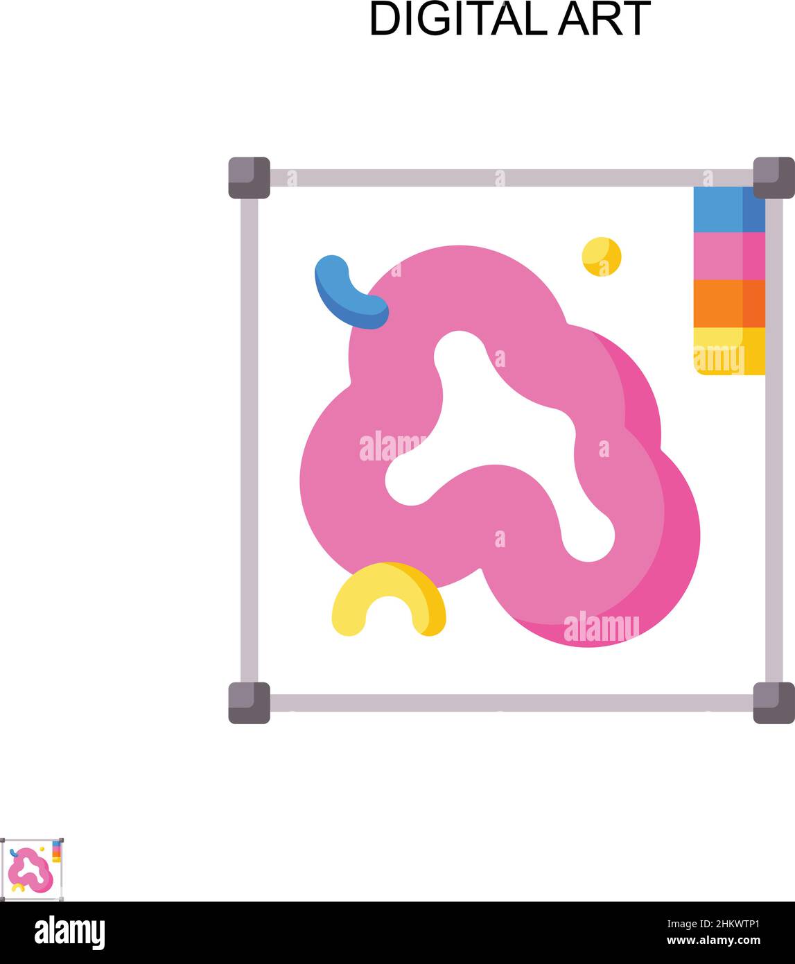 Digital art Simple vector icon. Illustration symbol design template for ...