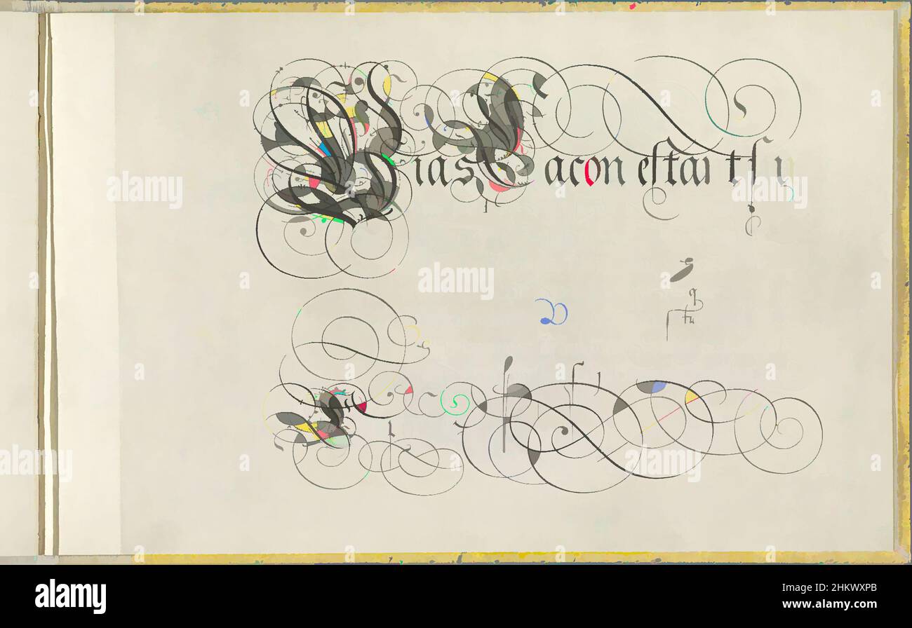Art inspired by Writing sample with the text: Bias Lacon, estant sur ...