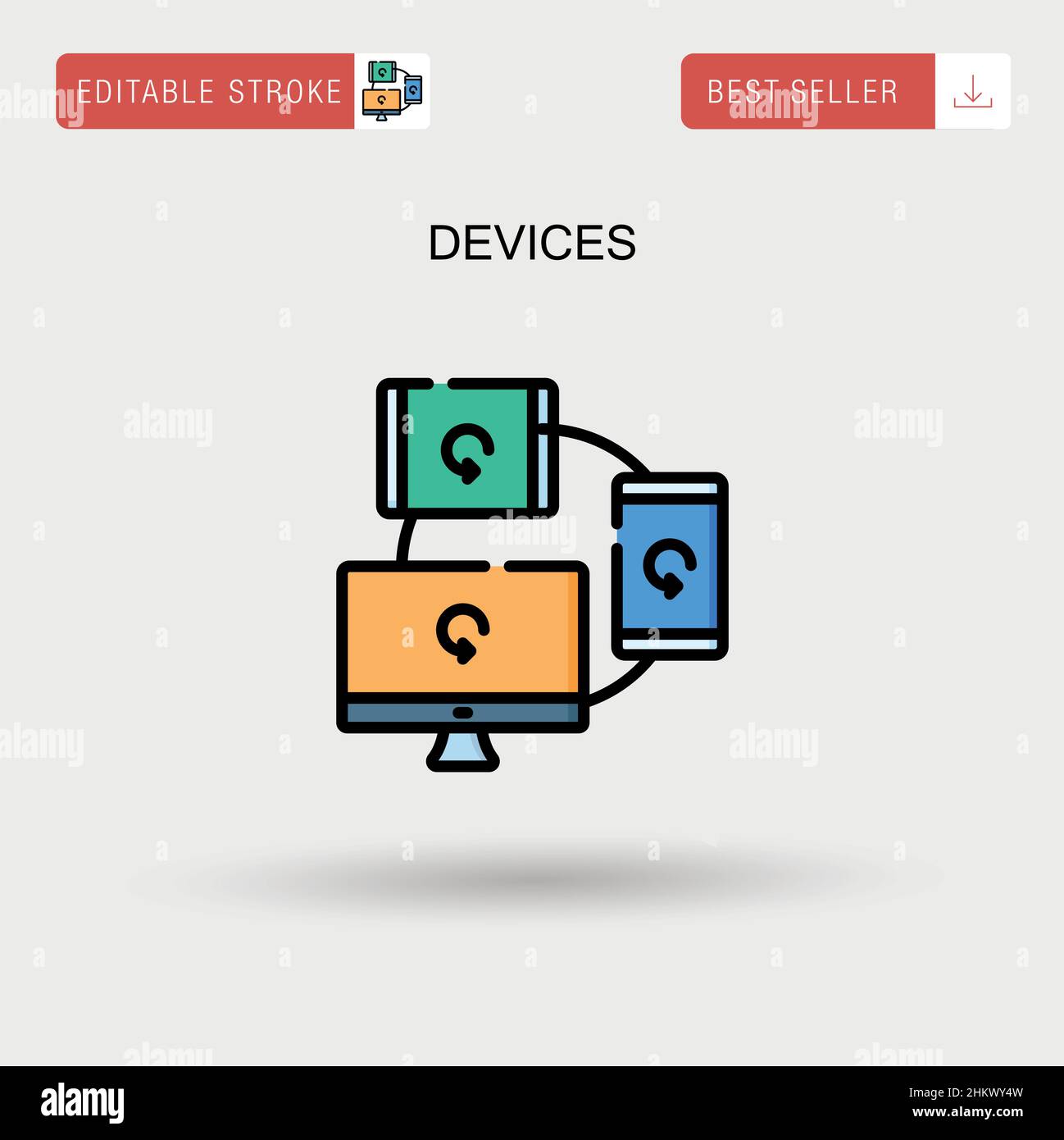 Realistic devices mockup set of monitor hi-res stock photography and ...