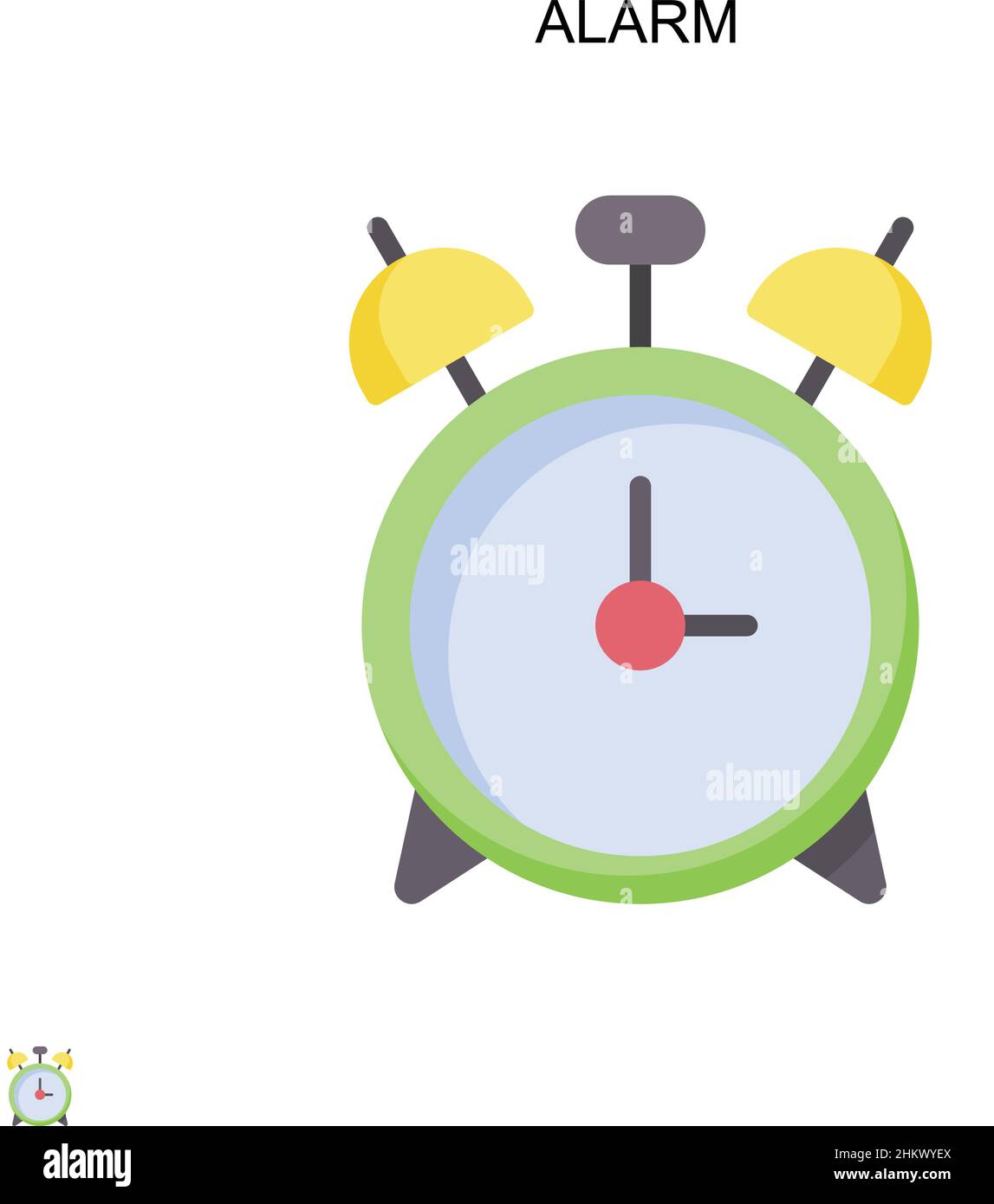 Alarm Simple vector icon. Illustration symbol design template for web mobile UI element. Stock Vector