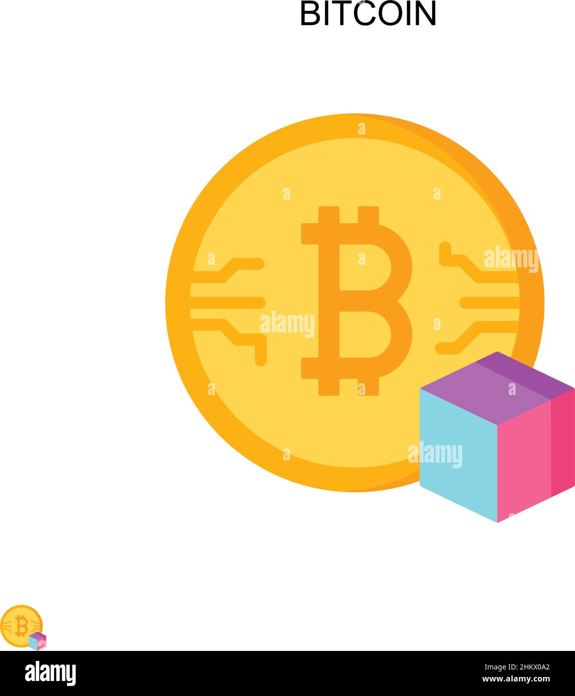 Bitcoin Simple vector icon. Illustration symbol design template for web ...