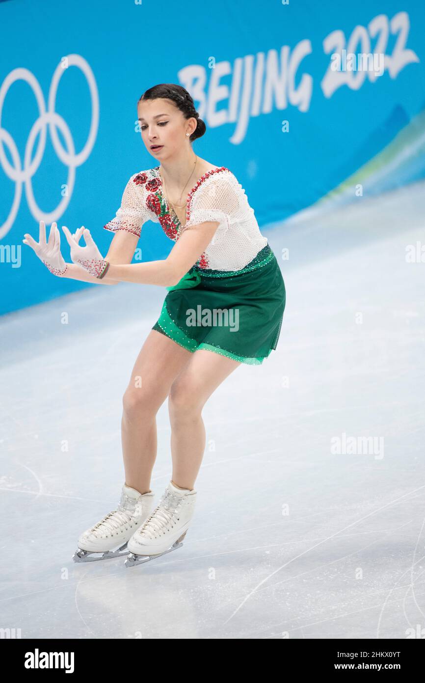 Anastasiia Shabotova (UKR) February 6, 2022 Figure Skating, Women Single Skating Short Program during the Beijing 2022 Olympic Winter Games at Capital Indoor Stadium, Beijing, China