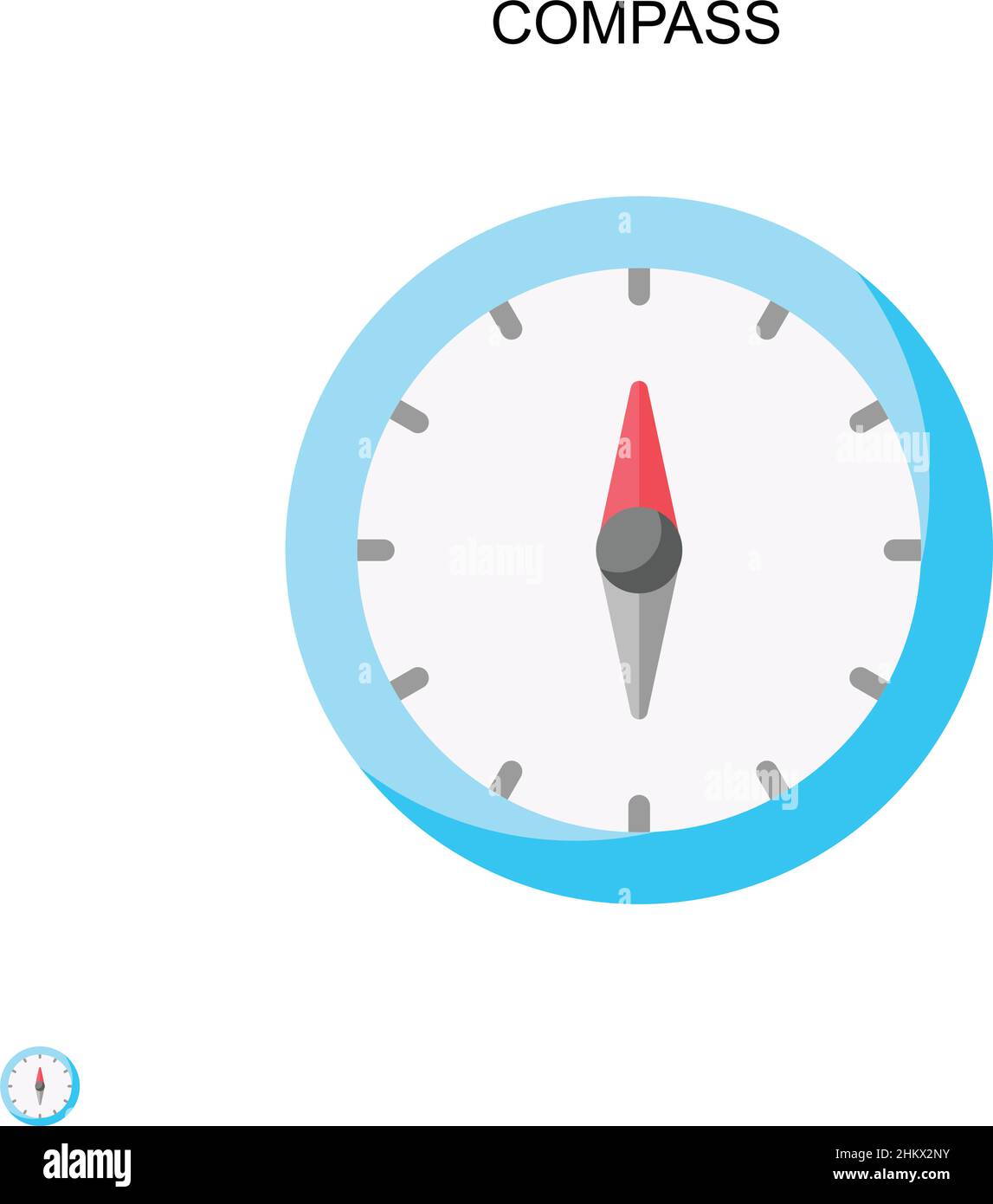 Compass Simple vector icon. Illustration symbol design template for web ...