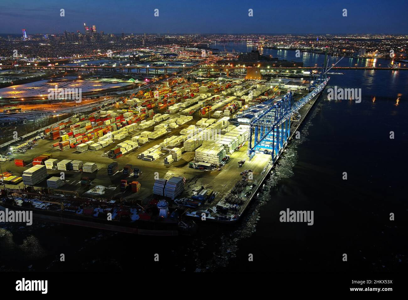 Aerial View of Port of Philadelphia Stock Photo Alamy