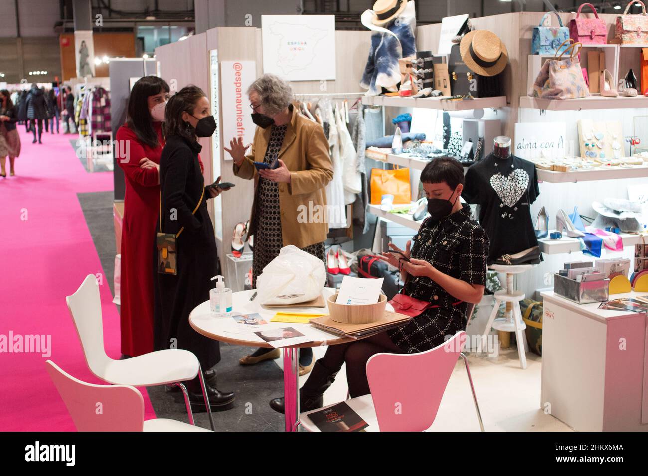 Madrid Spain 04th Feb 22 A Stand Of Complements The Professional Fashion Event Of Madrid Comes Again In February 22 Teens Of Stands And A Catwalk Congregates Thousands People One More Time Photo