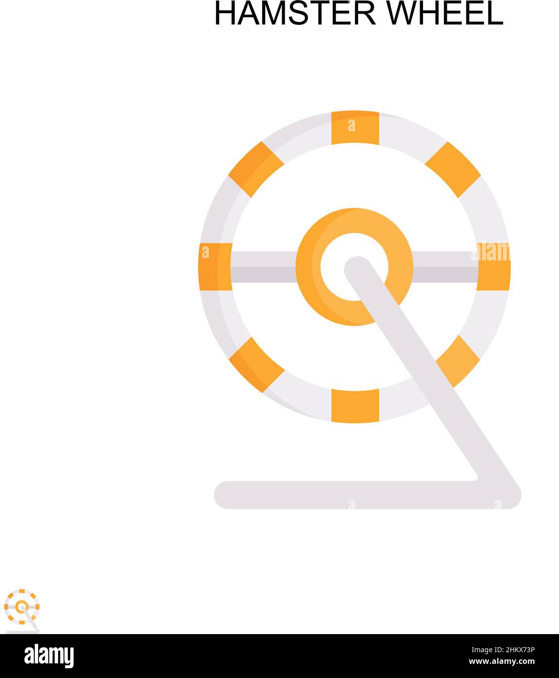 Hamster wheel Simple vector icon. Illustration symbol design template for web mobile UI element. Stock Vector