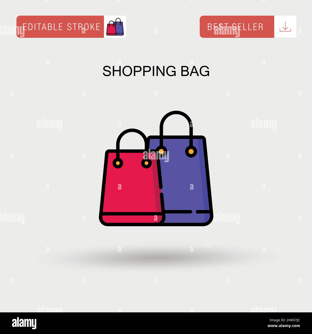 Shopping bag Simple vector icon Stock Vector Image & Art - Alamy