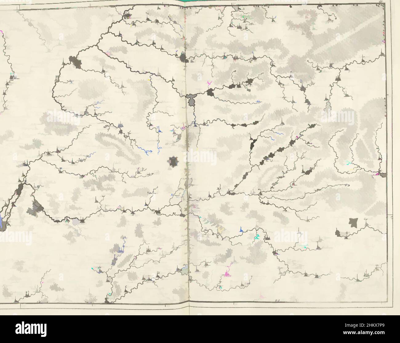 Art inspired by Map of Northern France, 1712, Carte particuliere des ...