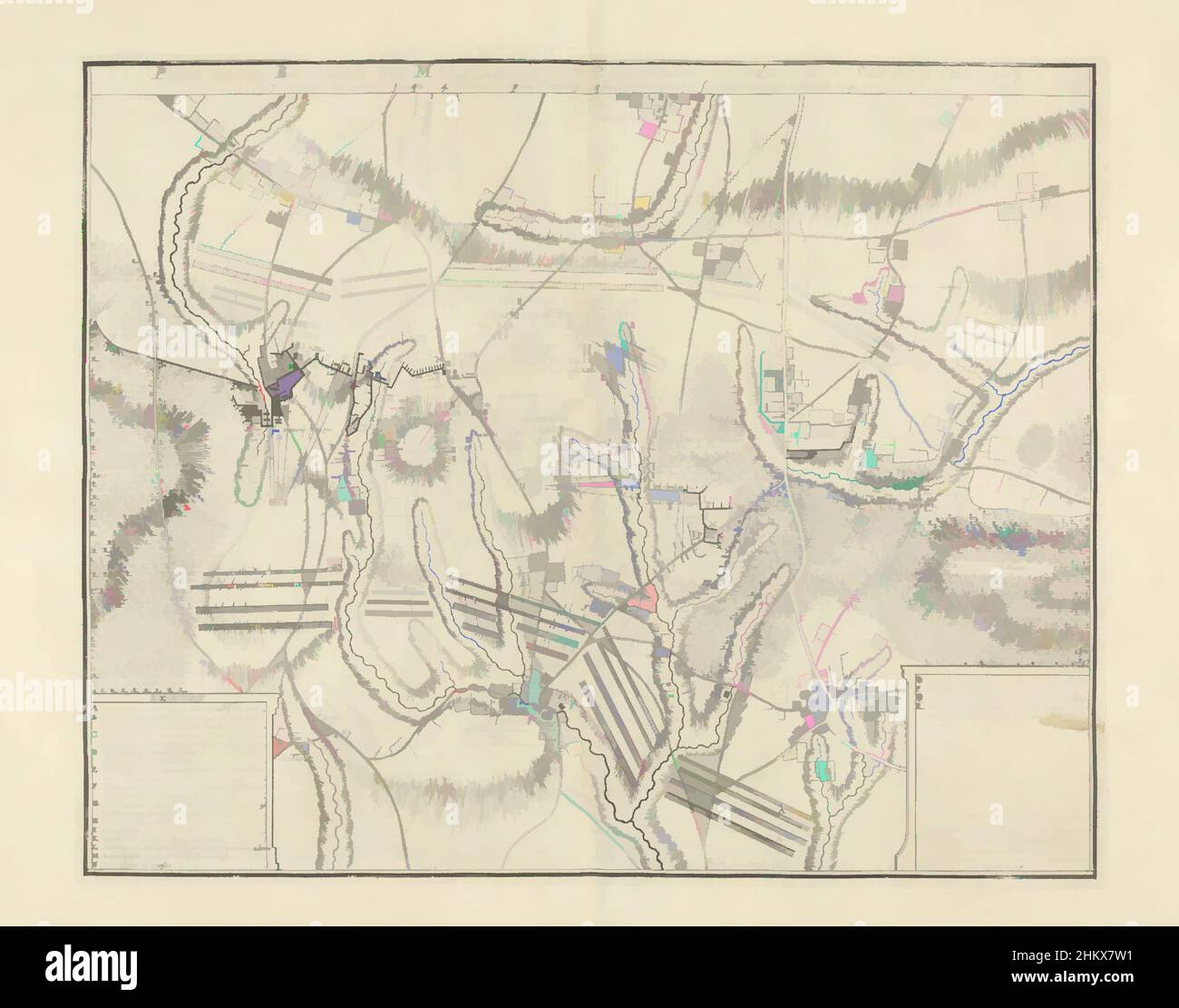 Art inspired by Battle of Malplaquet, 1709, Plan de la Bataille de  Malplaquet et Campperdu donnée le 11 Septembre 1709, Battle of Malplaquet,  between the Allies under Duke of Marlborough and Prince