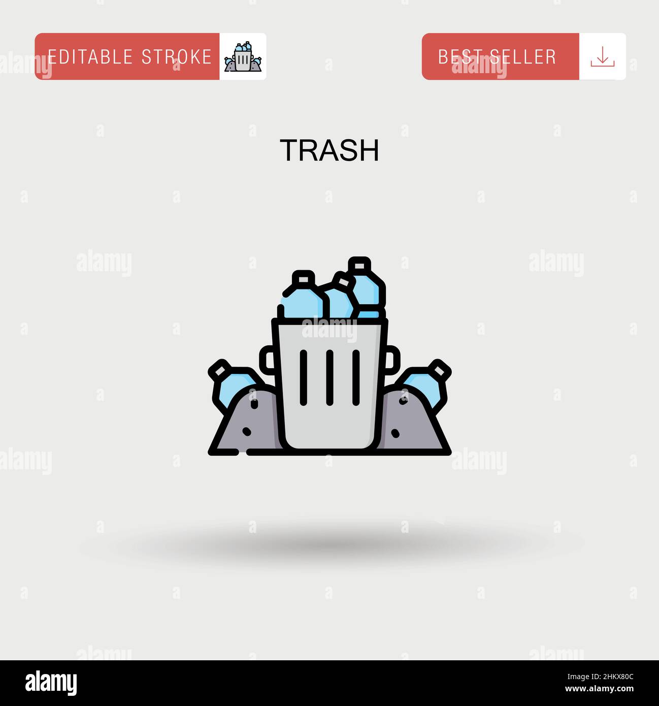 Trash Simple vector icon Stock Vector Image & Art - Alamy