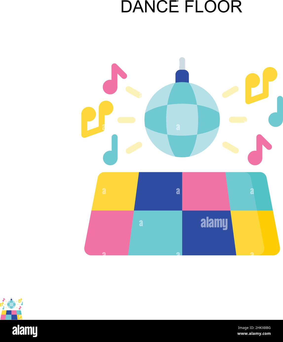 Dance floor Simple vector icon. Illustration symbol design template for