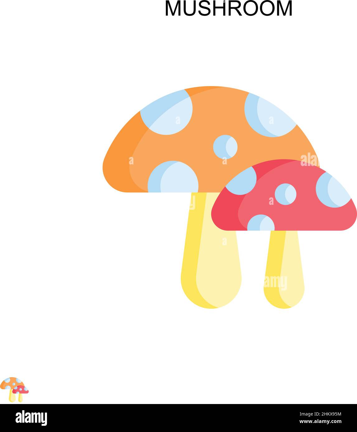 Mushroom Simple vector icon. Illustration symbol design template for ...