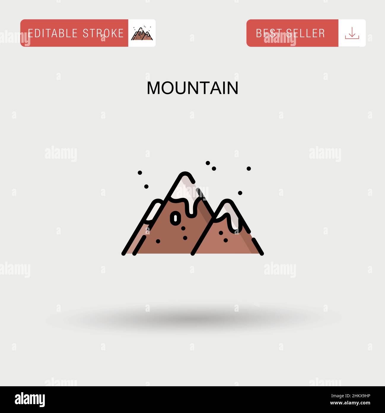 Mountain Simple vector icon Stock Vector Image & Art - Alamy