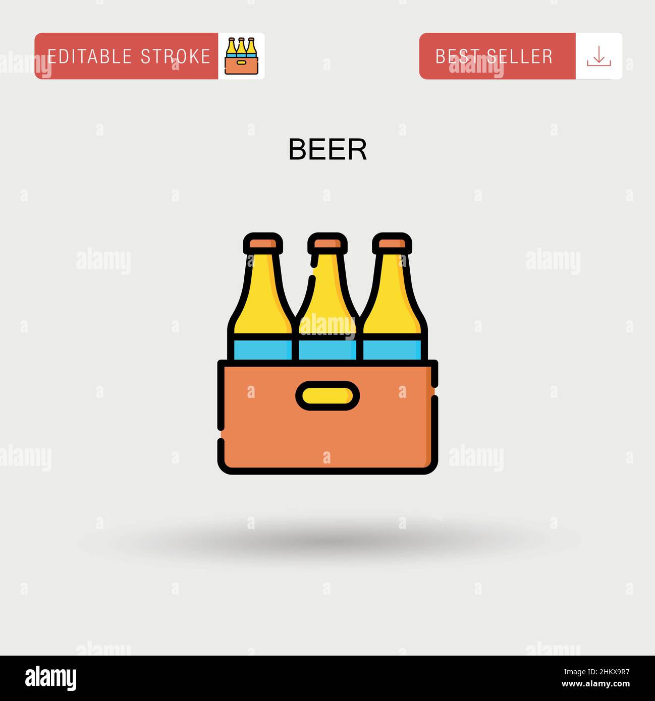 Beer Simple vector icon Stock Vector Image & Art - Alamy