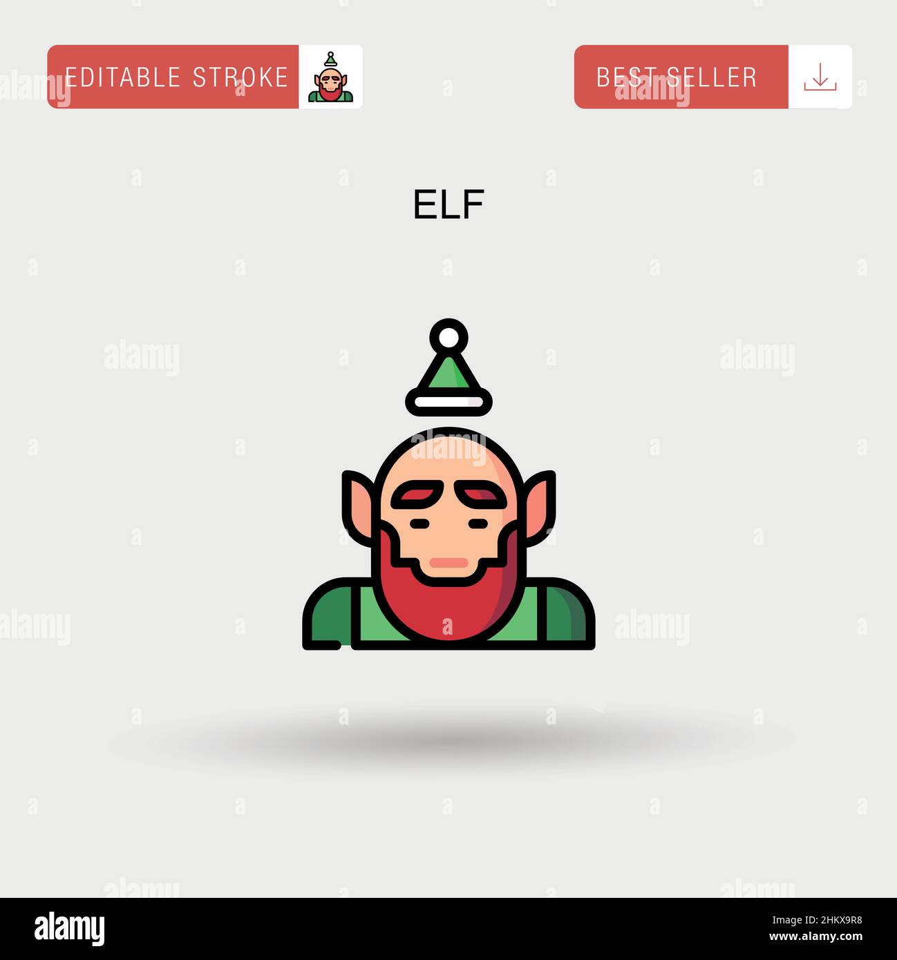 Elf Simple vector icon Stock Vector Image & Art - Alamy