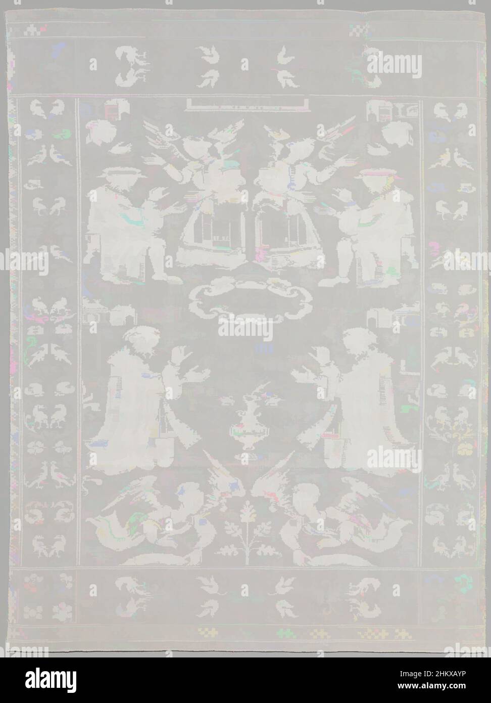 Art inspired by Napkin with the history of Abraham, Napkin of linen