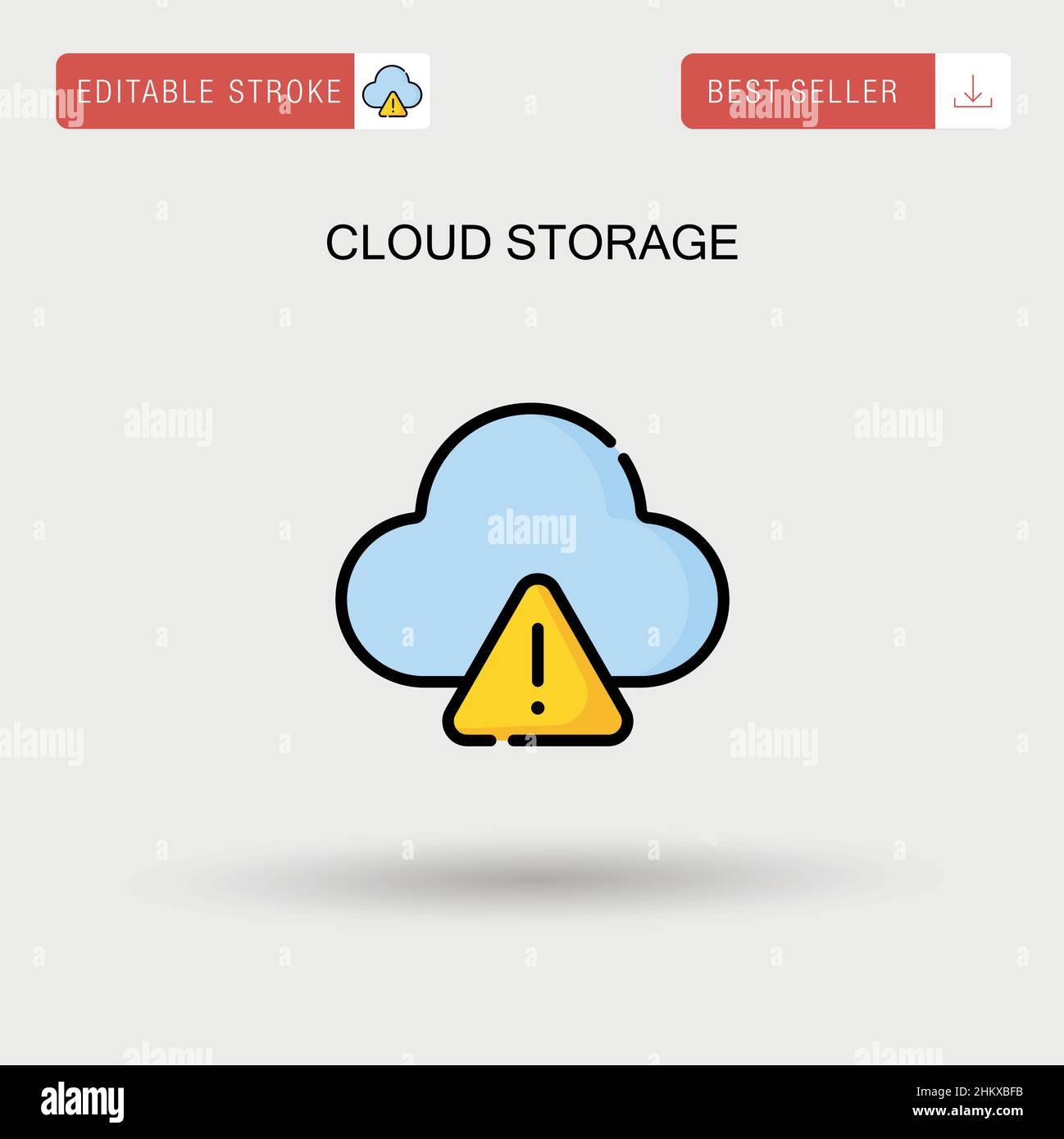 Cloud storage Simple vector icon. Stock Vector