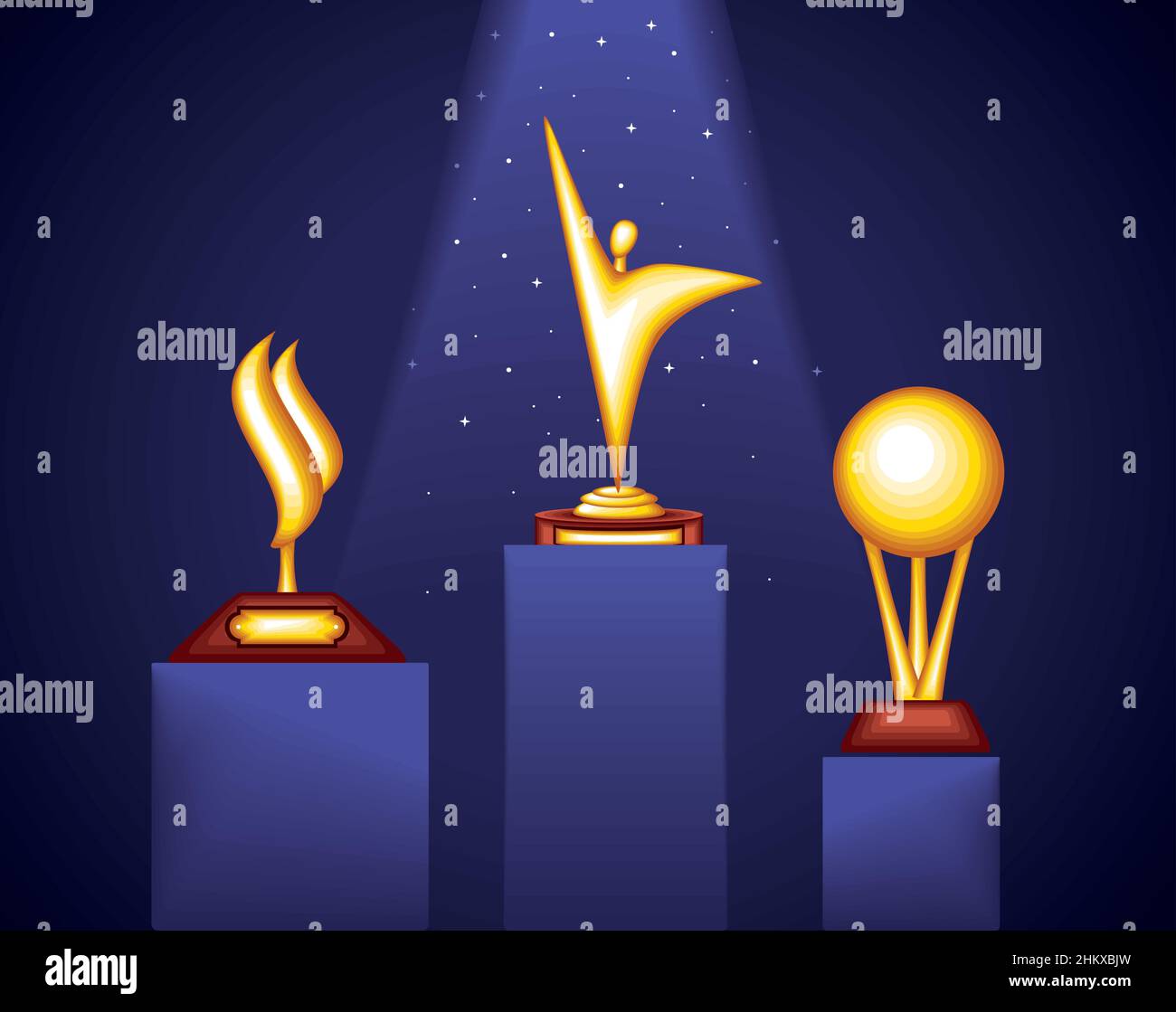 collection gold trophies Stock Vector Image & Art - Alamy